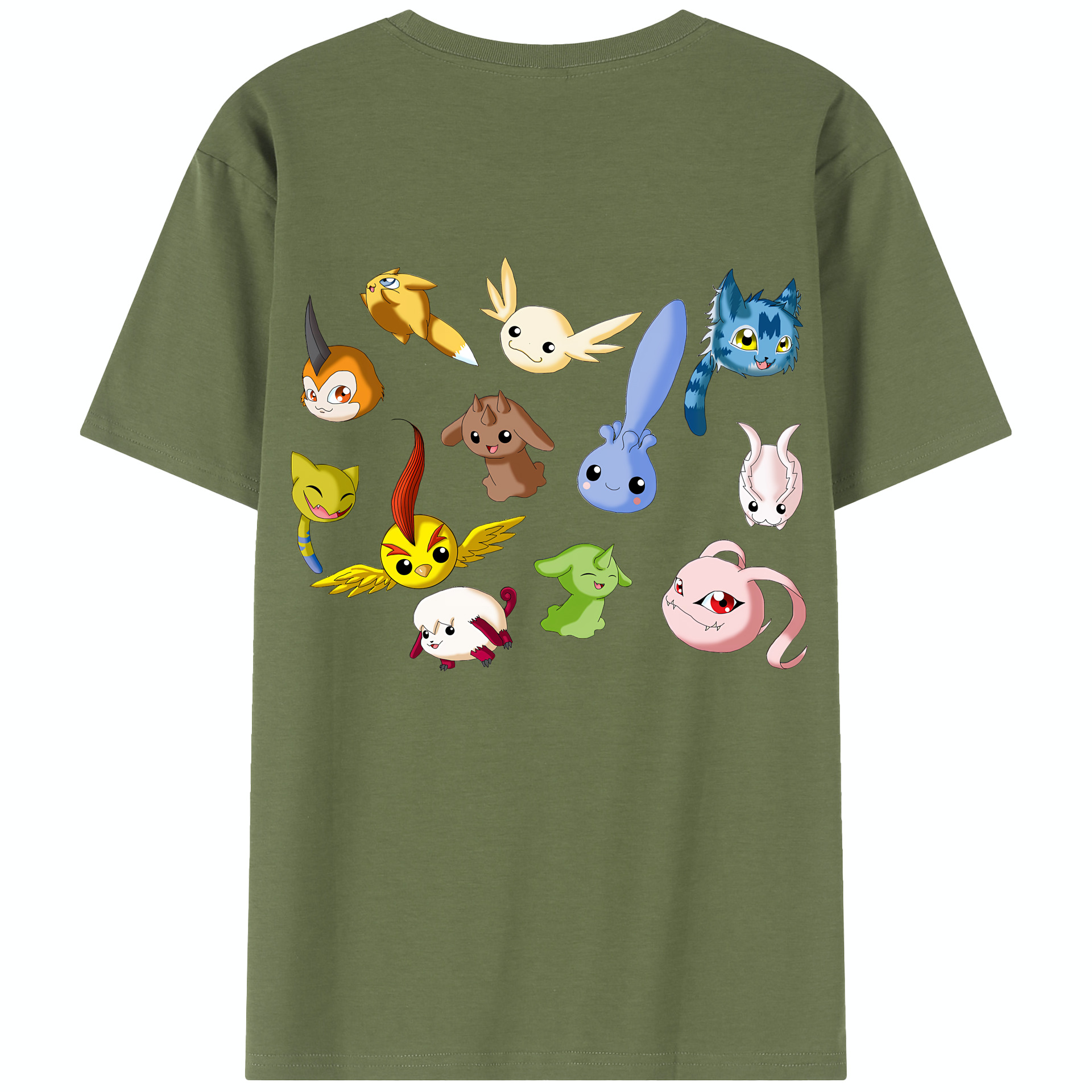 （画像用） Digimon デジタルモンスター/デジモン 綿100％半袖Tシャツ（背面プリント）